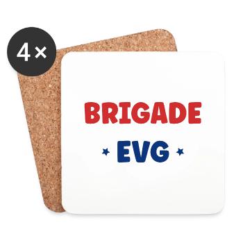 brigade evg - Dessous de verre (lot de 4) - blanc - Devant