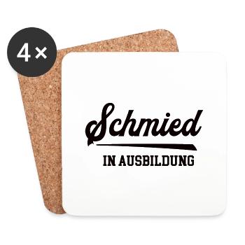Schmied Ausbildung Lehre Schmiedausbildung Metall - Untersetzer (4er-Set) - Weiß - Vorne