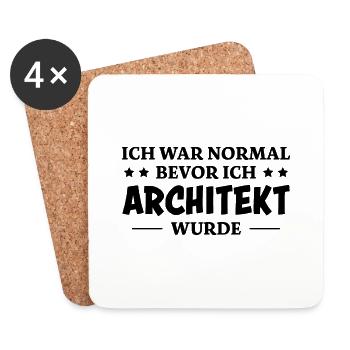 Architekt Spruch Architektur Architekt Geschenk - Untersetzer (4er-Set) - Weiß - Vorne