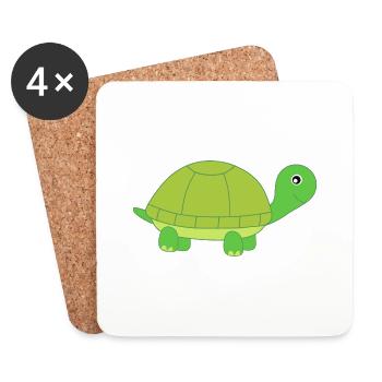 Schildkröte Schildkröten - Untersetzer (4er-Set) - Weiß - Vorne