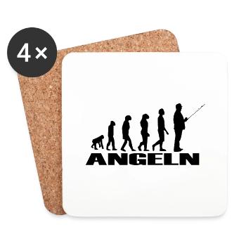 Angeln - Untersetzer (4er-Set) - Weiß - Vorne