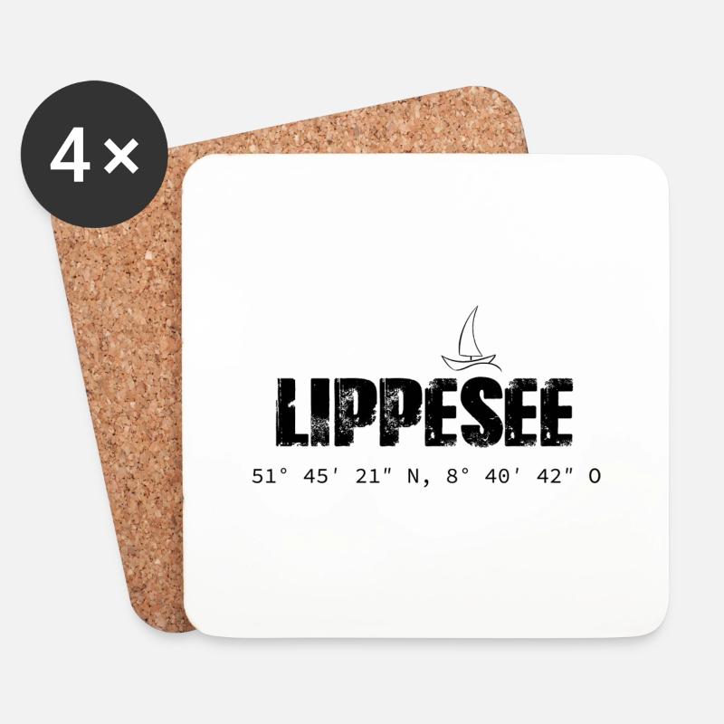 Lippesee - Untersetzer (4er-Set) - Weiß