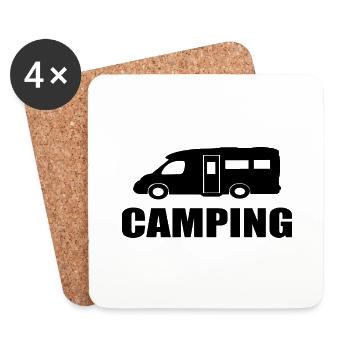 camping - Untersetzer (4er-Set) - Weiß - Vorne