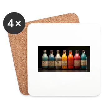 Vintage Farben - Untersetzer (4er-Set) - Weiß - Vorne