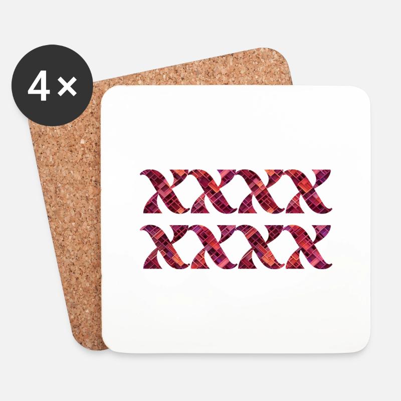 XXXXXXXX - Untersetzer (4er-Set) - Weiß