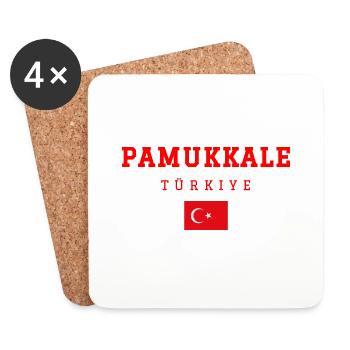Pamukkale, Turkey - Coasters (set of 4) - white - Front
