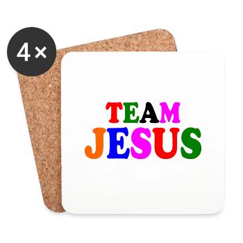 Team jesus - Coasters (set of 4) - white - Front