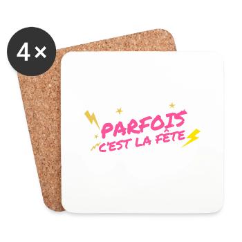 Fiesta - Dessous de verre (lot de 4) - blanc - Devant
