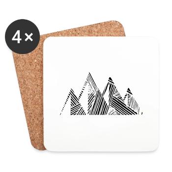 Mountain - (17) - Coasters (set of 4) - white - Front