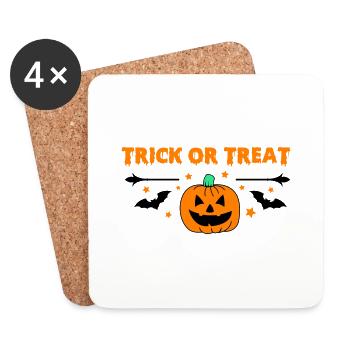 trick or treat - Coasters (set of 4) - white - Front