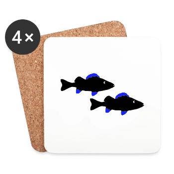 barsch fische - Untersetzer (4er-Set) - Weiß - Vorne