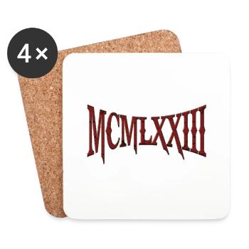 MCMLXXIII 1973 50th Birthday B-Day Birthday Gift - Coasters (set of 4) - white - Front