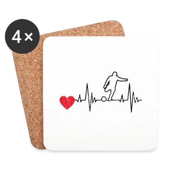 Soccer Player Soccer Team Soccer Design - Coasters (set of 4) - white - Front