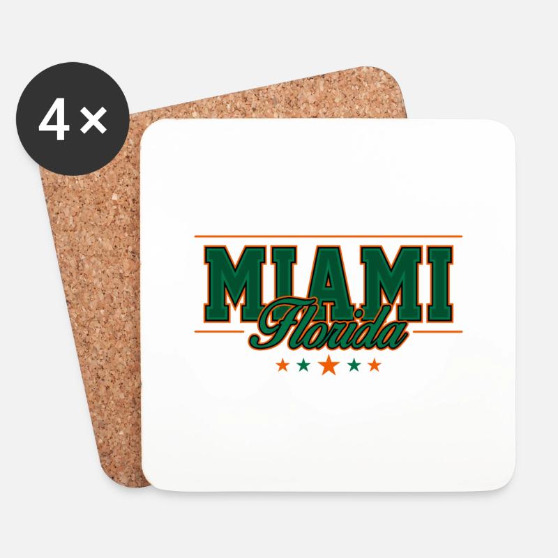 Miami - Untersetzer (4er-Set) - Weiß