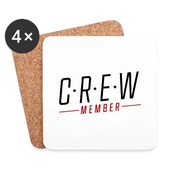 Conception des membres d’équipage - Dessous de verre (lot de 4) - blanc - Devant