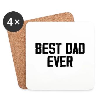 Le meilleur papa de tous les temps - Dessous de verre (lot de 4) - blanc - Devant