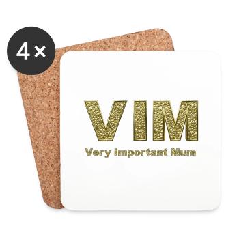 VIM - Very Important Mum - Untersetzer (4er-Set) - Weiß - Vorne