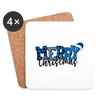 Weihnachten Weihnachtsmann Weihnachtsmann ungezogene Feiertage Winter - Untersetzer (4er-Set) - Weiß - Vorne
