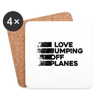 Skydiving Passion Design. Perfect Adrenaline Gift - Coasters (set of 4) - white - Front