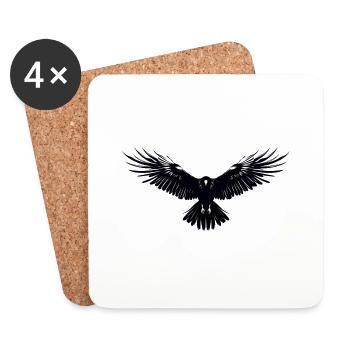 Raven - Coasters (set of 4) - white - Front