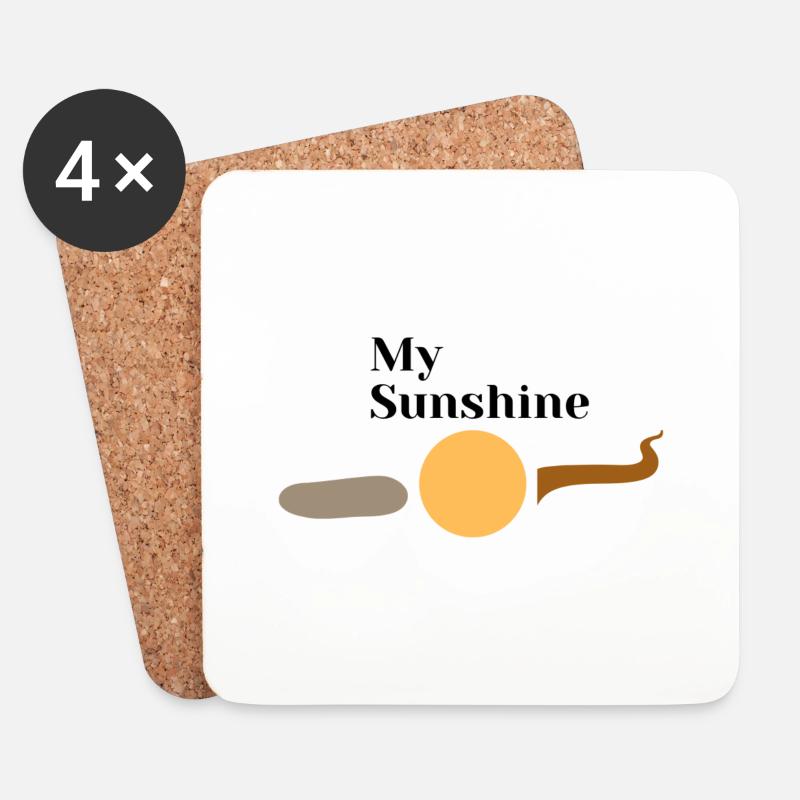 My Sunshine - Untersetzer (4er-Set) - Weiß