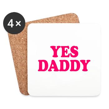 Yes daddy - Untersetzer (4er-Set) - Weiß - Vorne