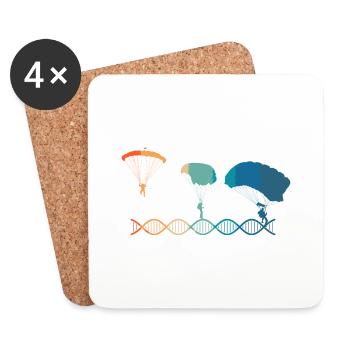 Parachutes are in my DNA - Coasters (set of 4) - white - Front