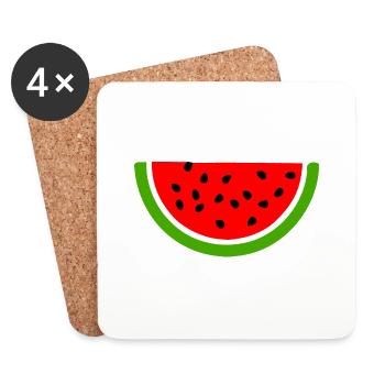 watermelon - Coasters (set of 4) - white - Front