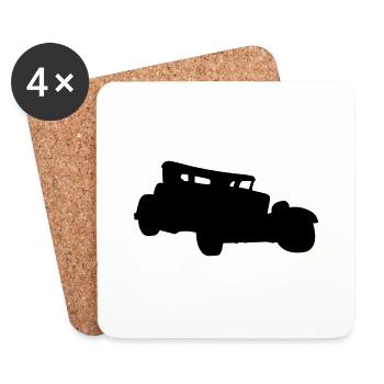 Hotrod - Untersetzer (4er-Set) - Weiß - Vorne