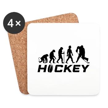 hockey evolution 1 - Untersetzer (4er-Set) - Weiß - Vorne