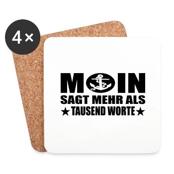 Moin - Untersetzer (4er-Set) - Weiß - Vorne