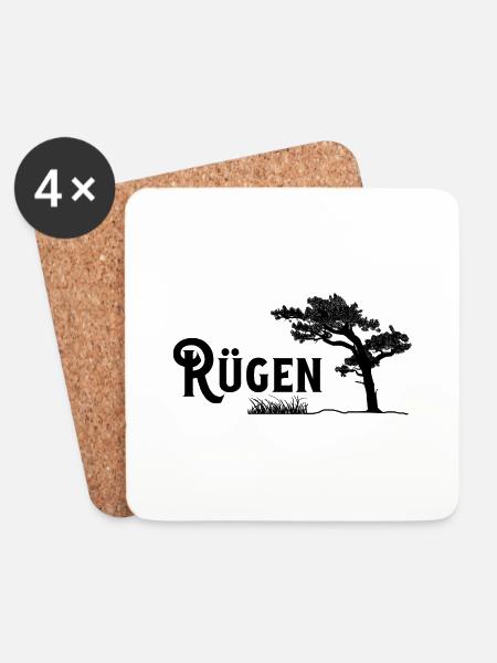 Rügen, Perle der Ostsee - Untersetzer (4er-Set) - Weiß