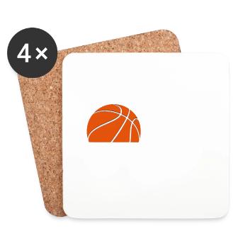 Basketball - Untersetzer (4er-Set) - Weiß - Vorne
