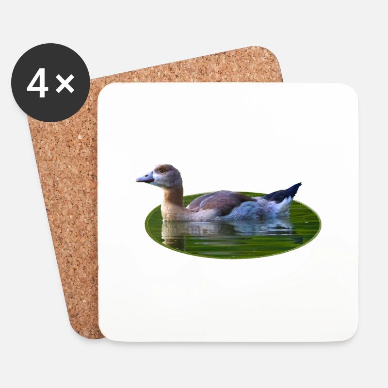 Nilgans Gans Küken - Untersetzer (4er-Set) - Weiß