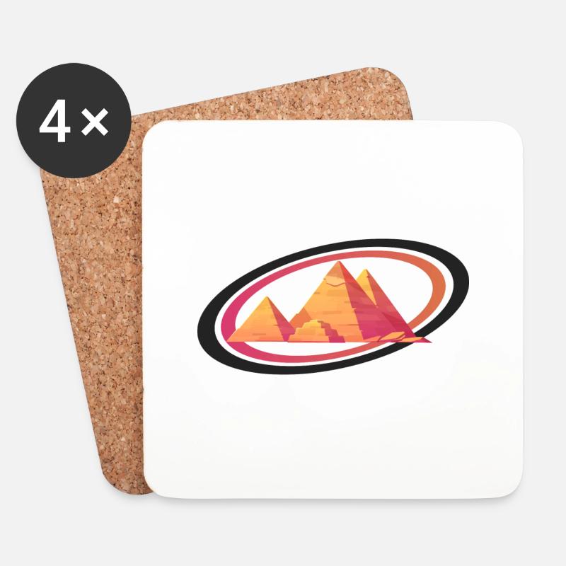 Pyramiden von Ägypten - Untersetzer (4er-Set) - Weiß