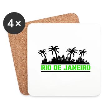 Rio de Janeiro - Coasters (set of 4) - white - Front
