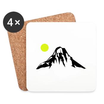 Mountains Mountains - Coasters (set of 4) - white - Front