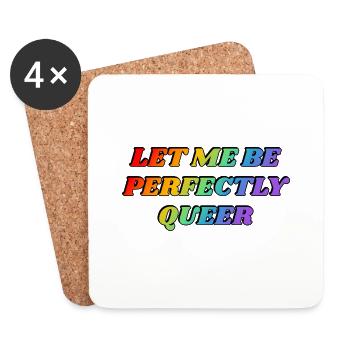 Laissez-moi être parfaitement queer - Dessous de verre (lot de 4) - blanc - Devant