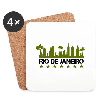 Rio de Janeiro - Coasters (set of 4) - white - Front