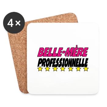 PROFESSIONAL mother-in-law - Coasters (set of 4) - white - Front