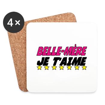 Stiefmutter, ich liebe dich - Untersetzer (4er-Set) - Weiß - Vorne