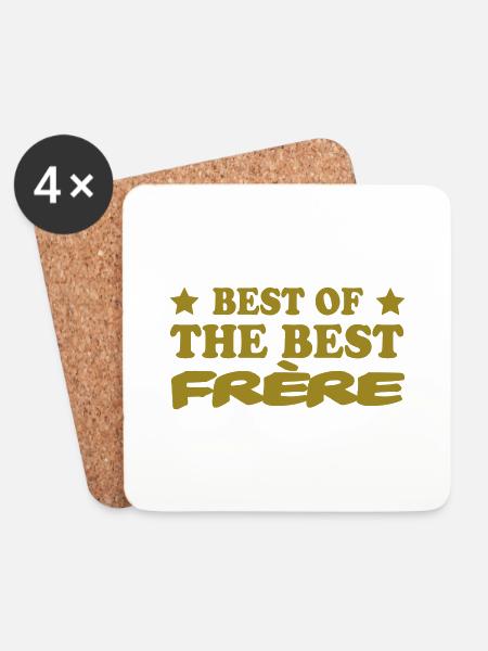 DAS BESTE VOM BESTEN Bruder - Untersetzer (4er-Set) - Weiß