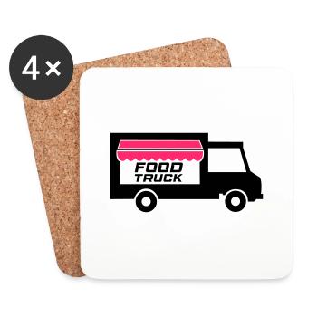 food truck 02 - Untersetzer (4er-Set) - Weiß - Vorne