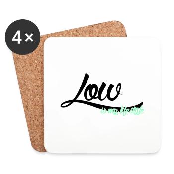 low is my lifestyle - Untersetzer (4er-Set) - Weiß - Vorne