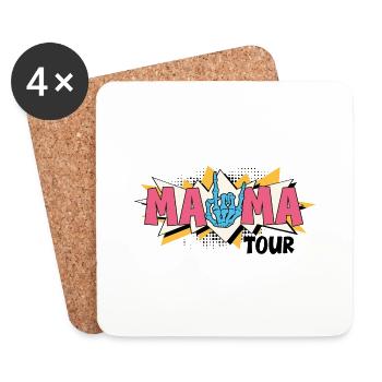 World's Best Mom Mom Mom Best Supermom - Coasters (set of 4) - white - Front