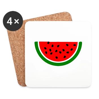 Watermelon - Coasters (set of 4) - white - Front