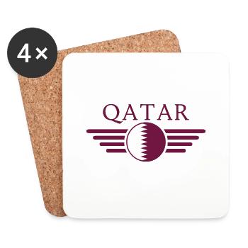 I love Qatar, elegance style design - Coasters (set of 4) - white - Front