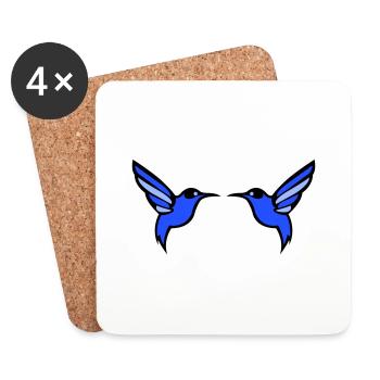 hummingbird bird 2 - Coasters (set of 4) - white - Front
