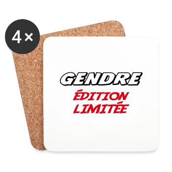 GENDRE édition limitée - Dessous de verre (lot de 4) - blanc - Devant