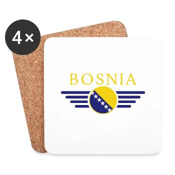 I Love Bosnia, Elegance Style Design T-Shirt - Coasters (set of 4) - white - Front